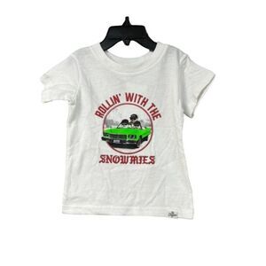Kid Dangerous Little Kid's Rolling with the Snowmies Short Sleeve Tee, White
